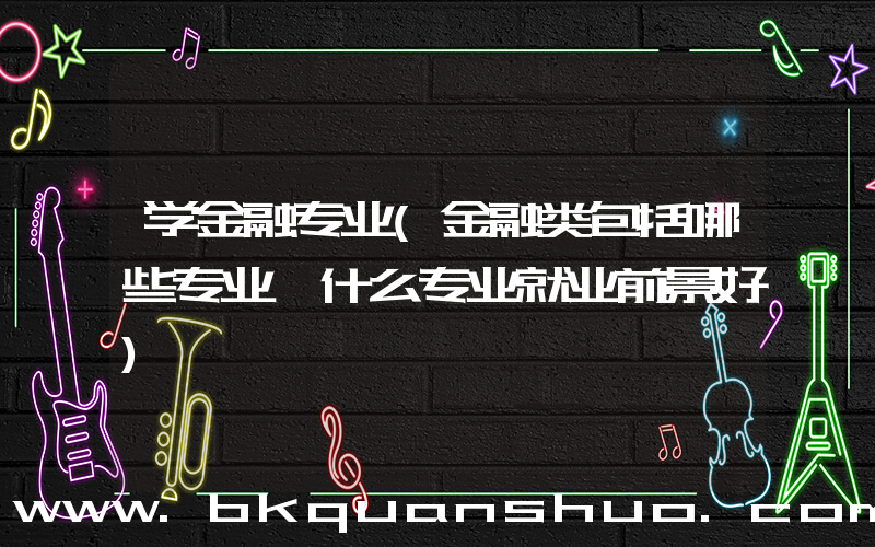 学金融专业(金融类包括哪些专业 什么专业就业前景好)